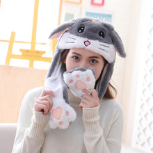 Load image into Gallery viewer, Various styles Cute Rabbit Hat with light Funny Air Float Filling Ear Moving Cap Cartoon Plush Stuffed Toys Gifts for child