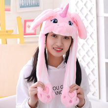 Load image into Gallery viewer, Various styles Cute Rabbit Hat with light Funny Air Float Filling Ear Moving Cap Cartoon Plush Stuffed Toys Gifts for child
