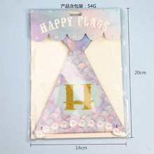 Load image into Gallery viewer, Mermaid Party Supplies Mermaid Balloon Banner Decoration Birthday Party Favors Kids Birthday cartoon hat