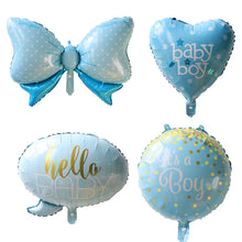 Load image into Gallery viewer, 4pcs/lot baby shower it is a boy/ girl balloons 1st birthday ballon crown Bow globos party decorations kids baloon cartoon hat
