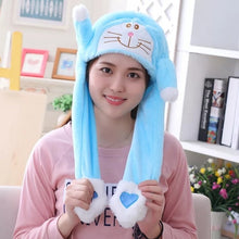 Load image into Gallery viewer, Various styles Cute Rabbit Hat with light Funny Air Float Filling Ear Moving Cap Cartoon Plush Stuffed Toys Gifts for child
