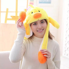 Load image into Gallery viewer, Various styles Cute Rabbit Hat with light Funny Air Float Filling Ear Moving Cap Cartoon Plush Stuffed Toys Gifts for child
