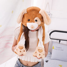 Load image into Gallery viewer, Various styles Cute Rabbit Hat with light Funny Air Float Filling Ear Moving Cap Cartoon Plush Stuffed Toys Gifts for child

