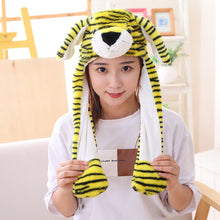 Load image into Gallery viewer, Various styles Cute Rabbit Hat with light Funny Air Float Filling Ear Moving Cap Cartoon Plush Stuffed Toys Gifts for child
