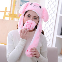 Load image into Gallery viewer, Various styles Cute Rabbit Hat with light Funny Air Float Filling Ear Moving Cap Cartoon Plush Stuffed Toys Gifts for child
