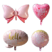 Load image into Gallery viewer, 4pcs/lot baby shower it is a boy/ girl balloons 1st birthday ballon crown Bow globos party decorations kids baloon cartoon hat
